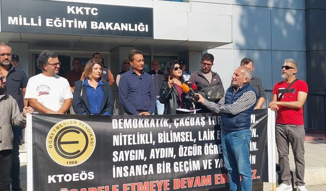 KTOEÖS, Milli Eğitim Bakanlığı önünde eylem yaptı