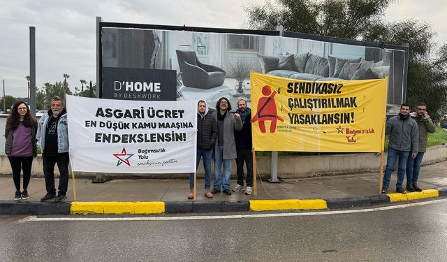 Bağımsızlık Yolu özel sektör çalışanlarına destek olmak için eylem yaptı