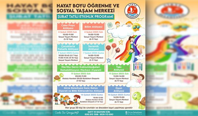 Girne Belediyesi yarıyıl tatili etkinlikleri düzenliyor