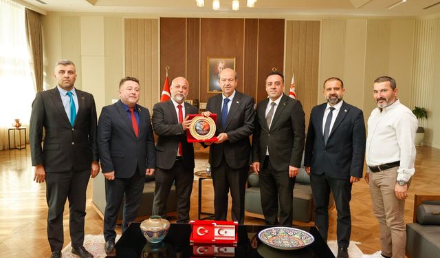 Cumhurbaşkanı Ersin Tatar, İŞAD heyetini kabul etti