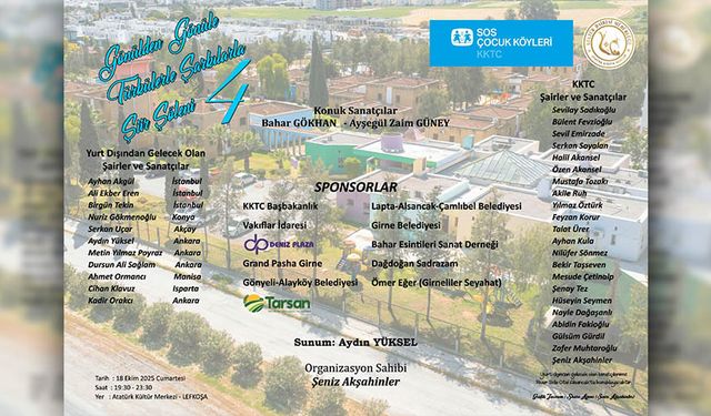 SOS Çocuk Köyleri yararına “Gönülden Gönüle Türkülerle Şarkılarla Şiir Şöleni düzenlenecek