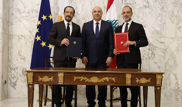 Güney Kıbrıs ile Lübnan MEB sınırlandırma anlaşması imzaladı