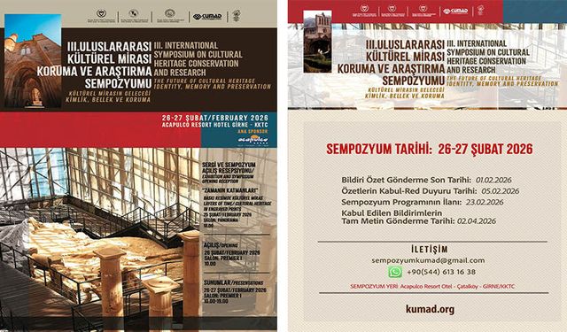 “3. Uluslararası Kültürel Mirası Koruma ve Araştırma Sempozyumu” düzenleniyor