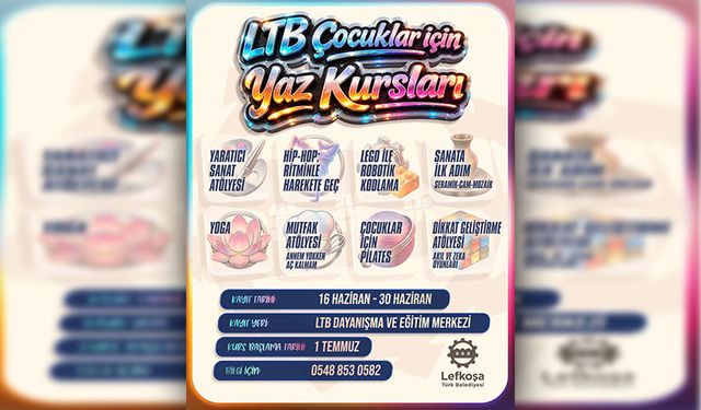LTB Yaz Atölyeleri kayıtları yarın başlıyor