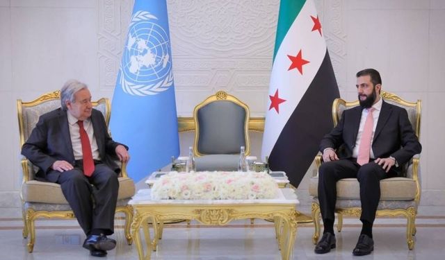 BM Genel Sekreteri Guterres, Suriye Cumhurbaşkanı Şara ile görüştü