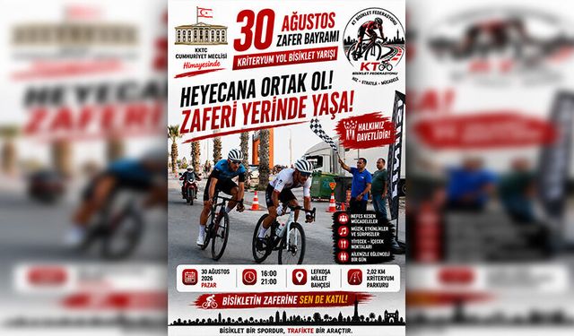30 Ağustos Zafer Bayramı Kriteryum Yol Bisiklet Yarışı pazar günü yapılıyor
