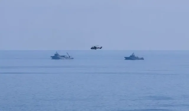 TCG Alemdar ile TCG Işın, 550 metre derinlikte robotik dalış ve taramalarını sürdürüyor