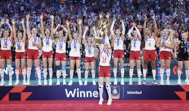A Milli Kadın Voleybol Takımı, üst üste ikinci kez Avrupa şampiyonu