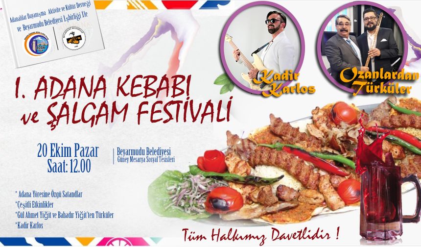 Beyarmudu’nda pazar günü Adana Kebabı ve Şalgam Festivali var