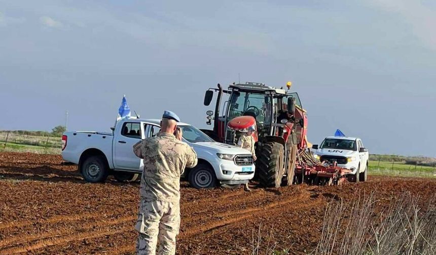 Derinya’daki ara bölgede Rum çiftçiler ile UNFICYP mensupları arasında gerginlik yaşandı