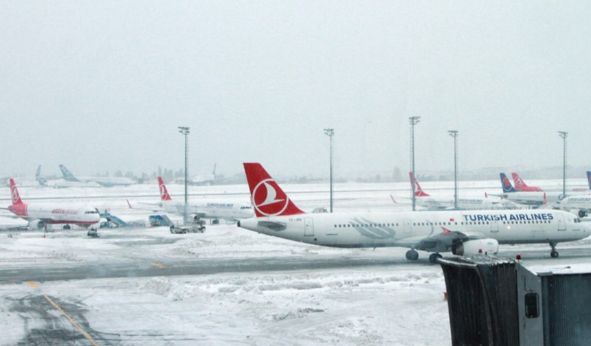 THY olumsuz hava koşulları nedeniyle yarın bazı uçuşlarını da iptal etti