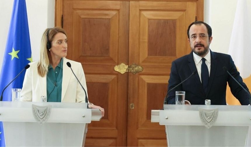 Hristodulidis Metsola’yla görüştü