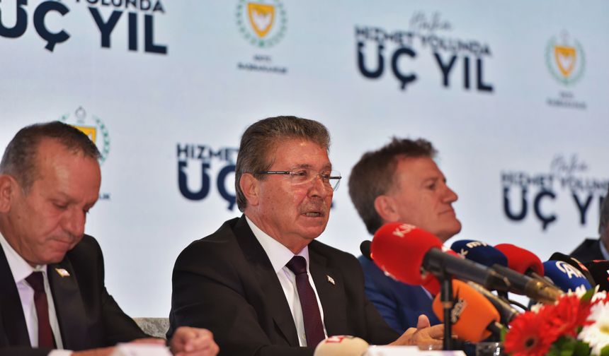 “Halka Hizmet Yolunda Üç Yıl” Basın Toplantısı...Başbakan Üstel: "Bu üç yıl, bir iradenin, kararlılığın ve vizyonun göst