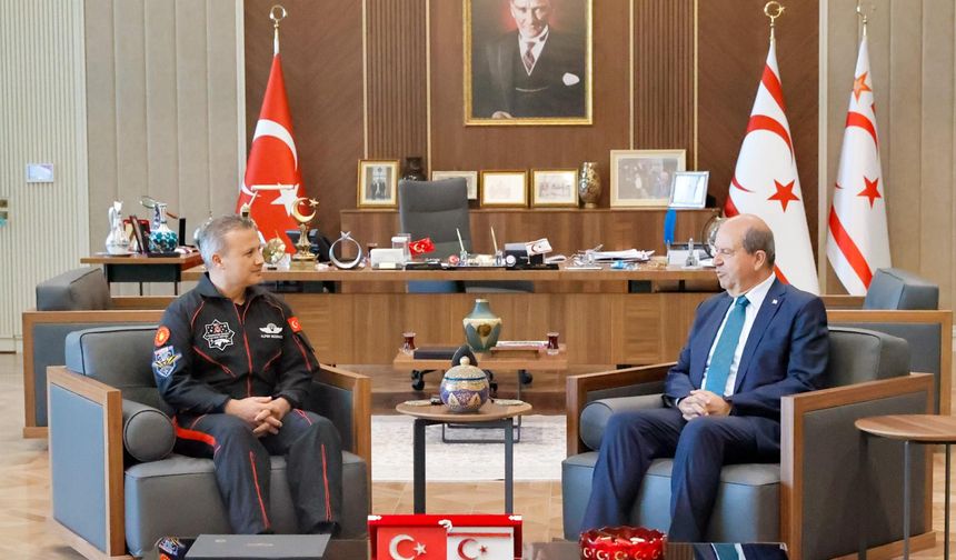 Cumhurbaşkanı Tatar, Türkiye’nin ilk astronotu Alper Gezeravcı’yı kabul etti