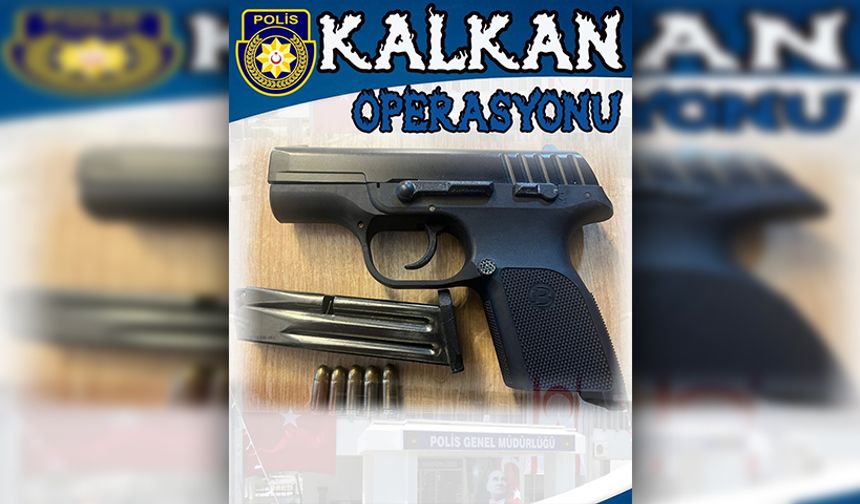 “Kalkan Operasyonu”… 4 kişi tutuklandı, 1 tabanca ve mermiler bulundu