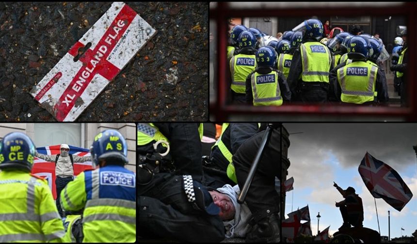 Londra'daki aşırı sağ eyleminde 26 polis yaralandı, 25 kişi gözaltına alındı