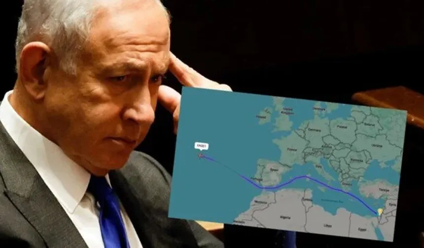 İsrail Başbakanı'nın uçağı garip rota izledi