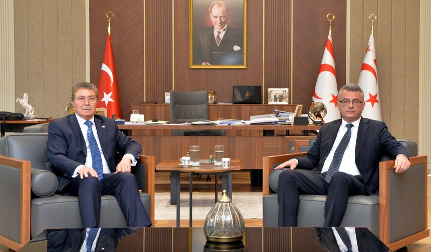 Cumhurbaşkanı Erhürman, Başbakan Üstel'i kabul etti