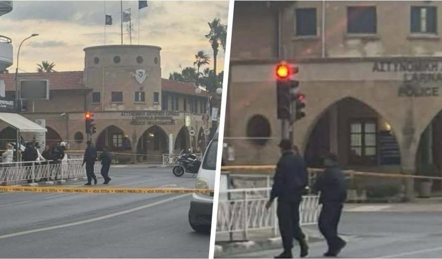 Larnaka Polis Müdürlüğü binası dışında ateş açma