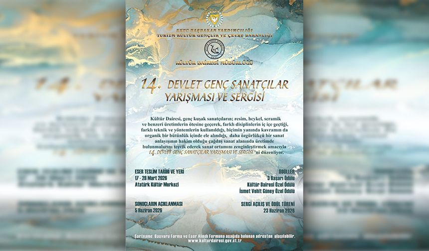 “Devlet Genç Sanatçılar Yarışması” için başvurular 11–22 Mayıs arası alınacak