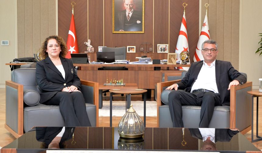 Cumhurbaşkanı Erhürman, KKTC Bakü Temsilcisi Turganer’i kabul etti