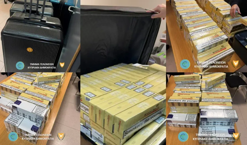 Baf Havalimanında 366 karton gümrüksüz sigara