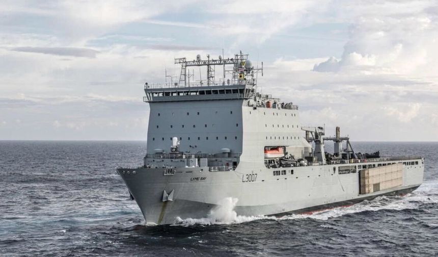 İngiltere “RFA Lyme Bay” çıkarma gemisini de Güney Kıbrıs'a gönderiyor