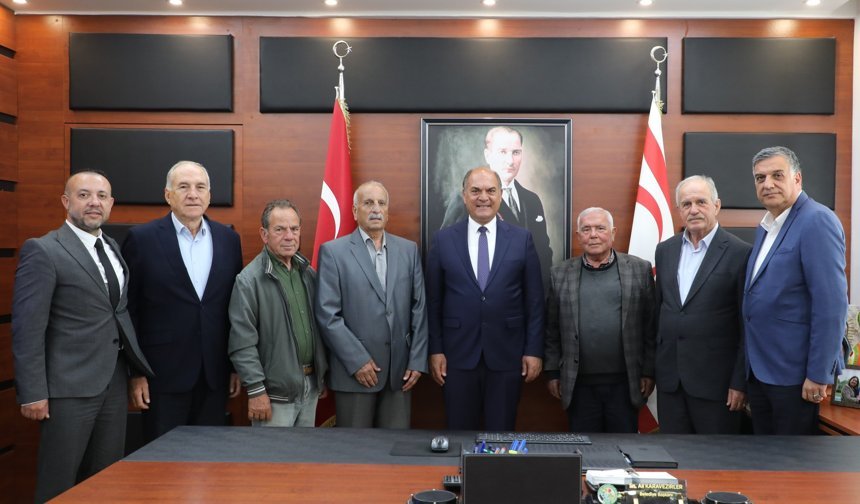 Karavezirler, Kıbrıs Türk Belediye Başkanları Derneği yönetimini kabul etti