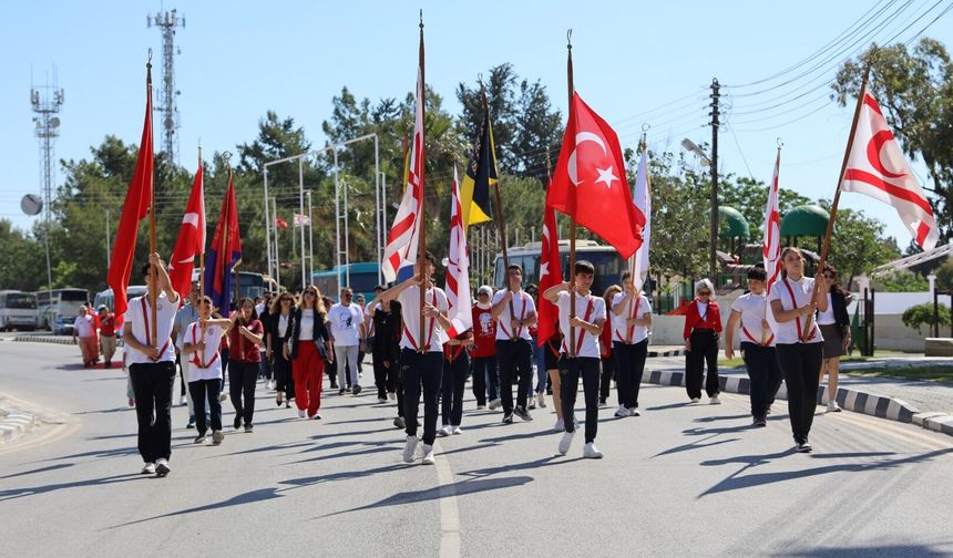 İskele'de Atatürk'ü Anma, Gençlik ve Spor Bayramı nedeniyle tören...