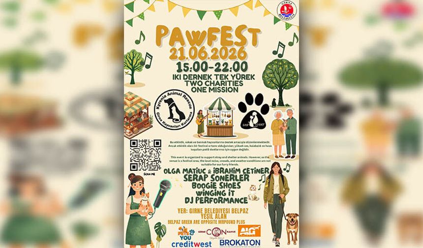 “PawFest” 21 Haziran'da Girne'de yapılıyor
