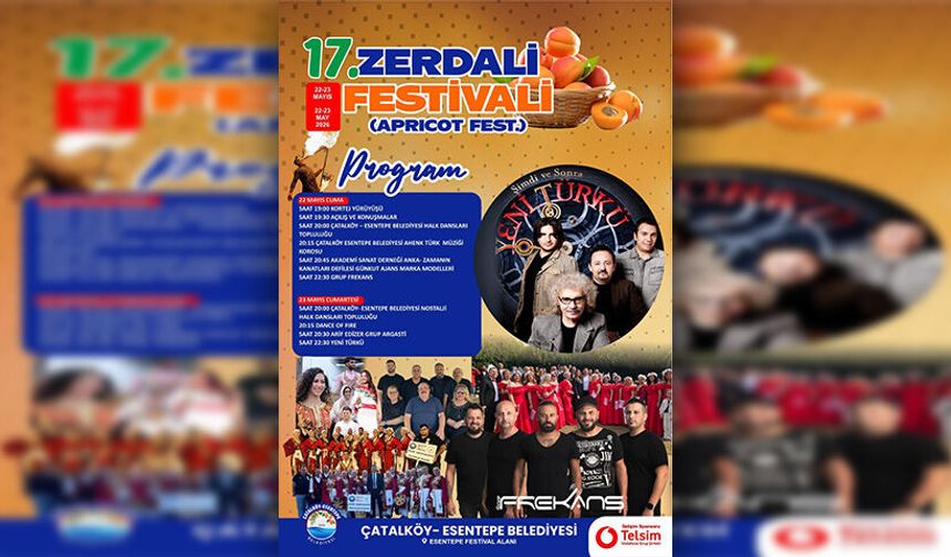 Çatalköy - Esentepe Belediyesi 17. Zerdali Festivali başlıyor