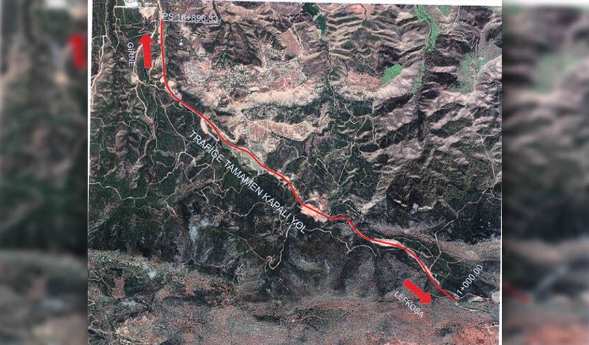 Girne Acapulco kavşağı ile Değirmenlik yol ayrımı, 3 gün trafiğe kapalı