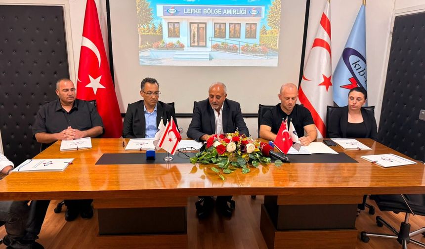 KIB-TEK Lefke Hizmet Binası için yapım sözleşmesi imzalandı