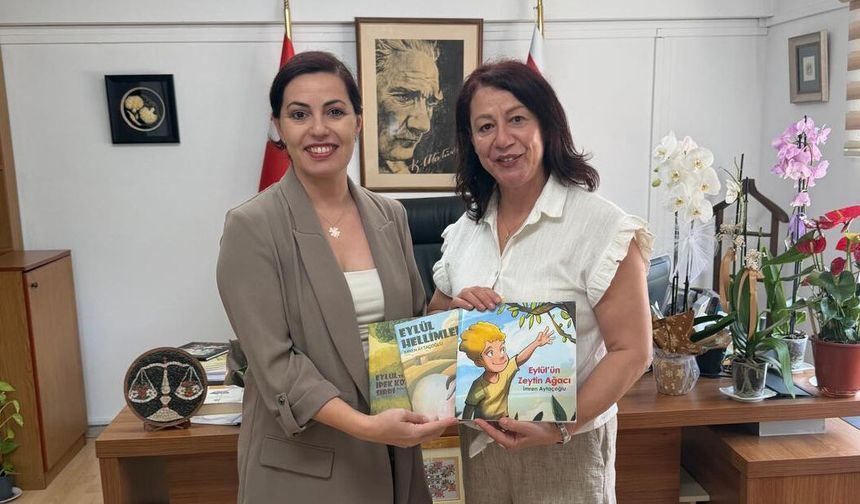 Kültür Dairesi Müdürü Akın, yazar İmren Aytaçoğlu ile görüştü