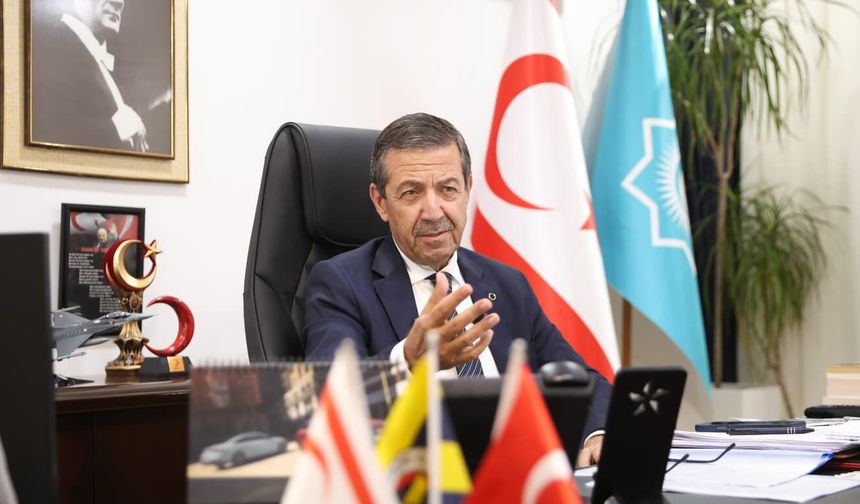 Dışişleri Bakanı Ertuğruloğlu: "Türkiye'nin Kıbrıs'a müdahale hakkından vazgeçmeyiz"