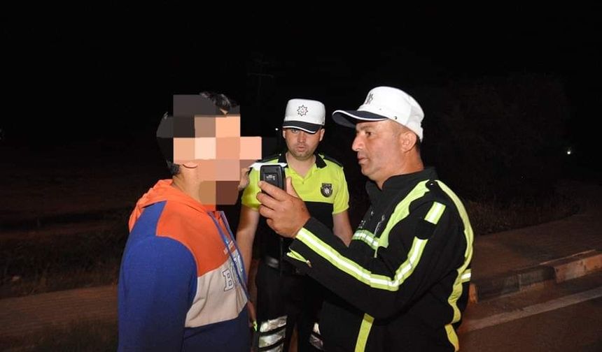 Trafik denetimlerinde 381 sürücü ceza aldı, 40 araç trafikten men edildi