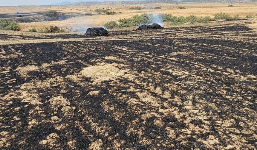 Lefkoşa-Girne ana yolunda araç, Boğaziçi'nde arazi yangını