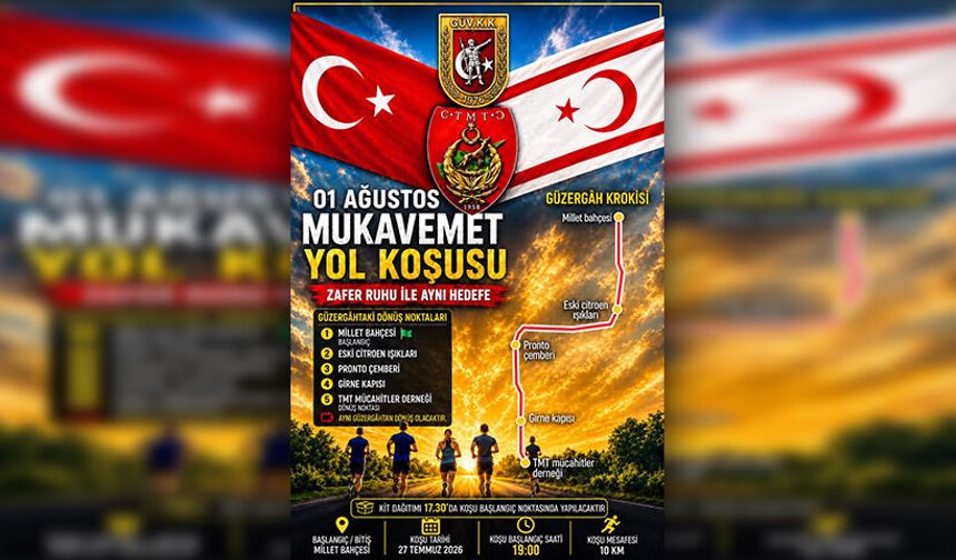 "01 Ağustos Mukavemet Yol Koşusu" yarın…Lefkoşa’da bazı yollar trafiğe kapanacak
