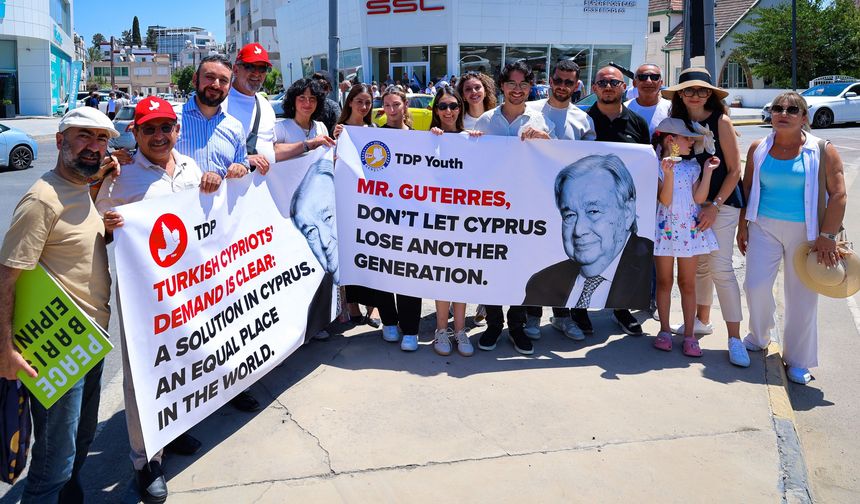 TDP Citroen Işıkları’nda yer alan Guterres’i karşılama etkinliğine katıldı
