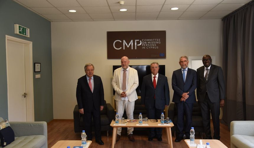 BM Genel Sekreteri Guterres, ara bölgedeki Kayıp Şahıslar Komitesi Antropoloji Laboratuvarı’nı ziyaret etti
