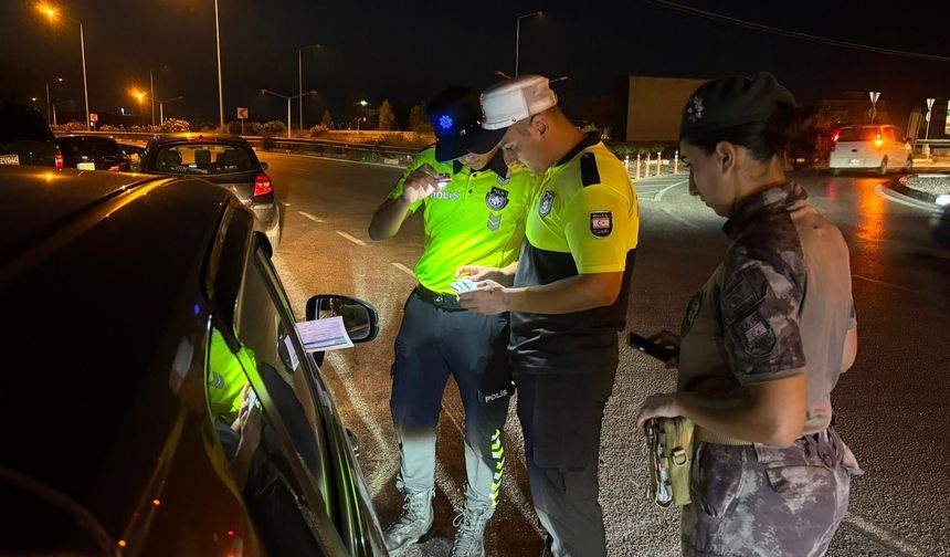 Trafik denetimleri: 480 sürücüye yasal işlem, 59 araç trafikten men, bir tutuklu