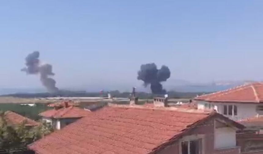 Yalova'da F-16 eğitim uçağı düştü! Pilot kurtuldu