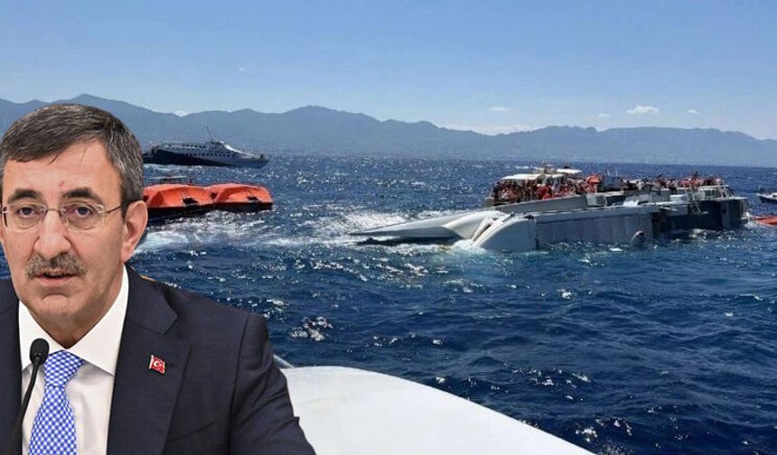 TC Cumhurbaşkanı Yardımcısı Yılmaz'dan Girne açıklarında batan gemiyle ilgili açıklama
