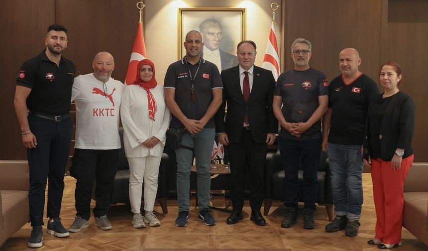 Öztürkler, T-Bikers Türk Motor Kulübü heyetini kabul etti