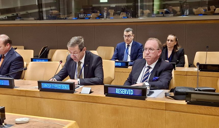 Ertuğruloğlu, New York’ta EİT Dışişleri Bakanları Konseyi Gayriresmî Toplantısı'nda konuştu: “Tek ada, iki devlet"