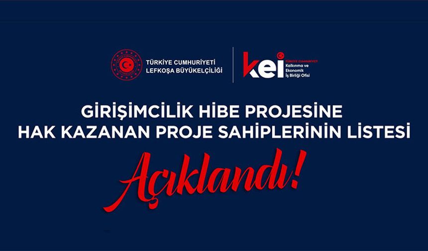 Türkiye Cumhuriyeti kaynaklı girişimcilik hibe programı sonuçları açıklandı