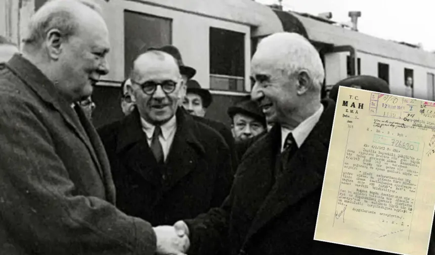 MİT, İnönü ile Churchill'in görüşmesine ilişkin tarihi belgeyi paylaştı