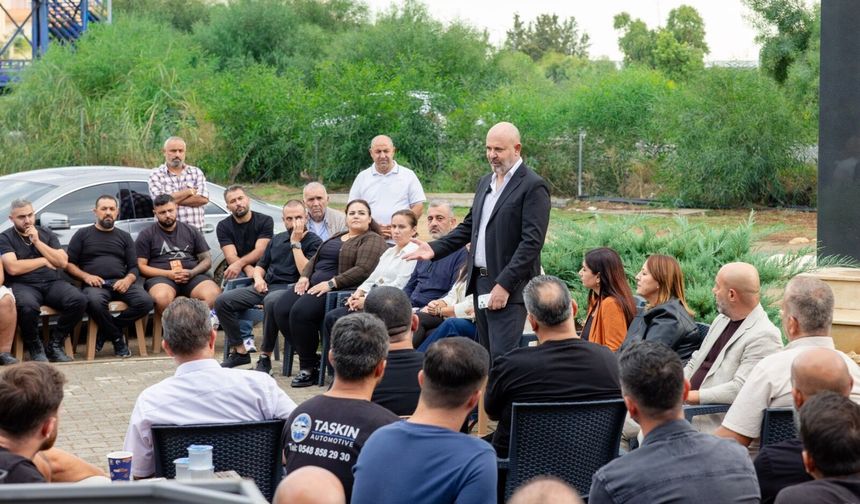 UBP Gazimağusa Belediye Başkan adayı Bozkurt, sanayi bölgesini ziyaret etti