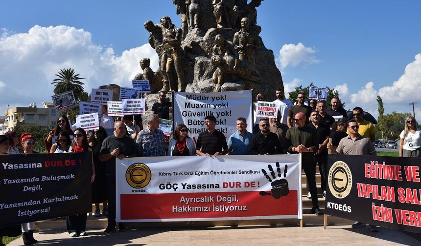 KTOEÖS, Gazimağusa merkez ve çevre okullarda grev ve eylem yaptı
