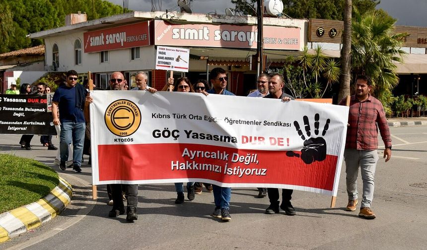 KTOEÖS, Güzelyurt ve Lefke bölgesi okullarında grev ve eylem yaptı
